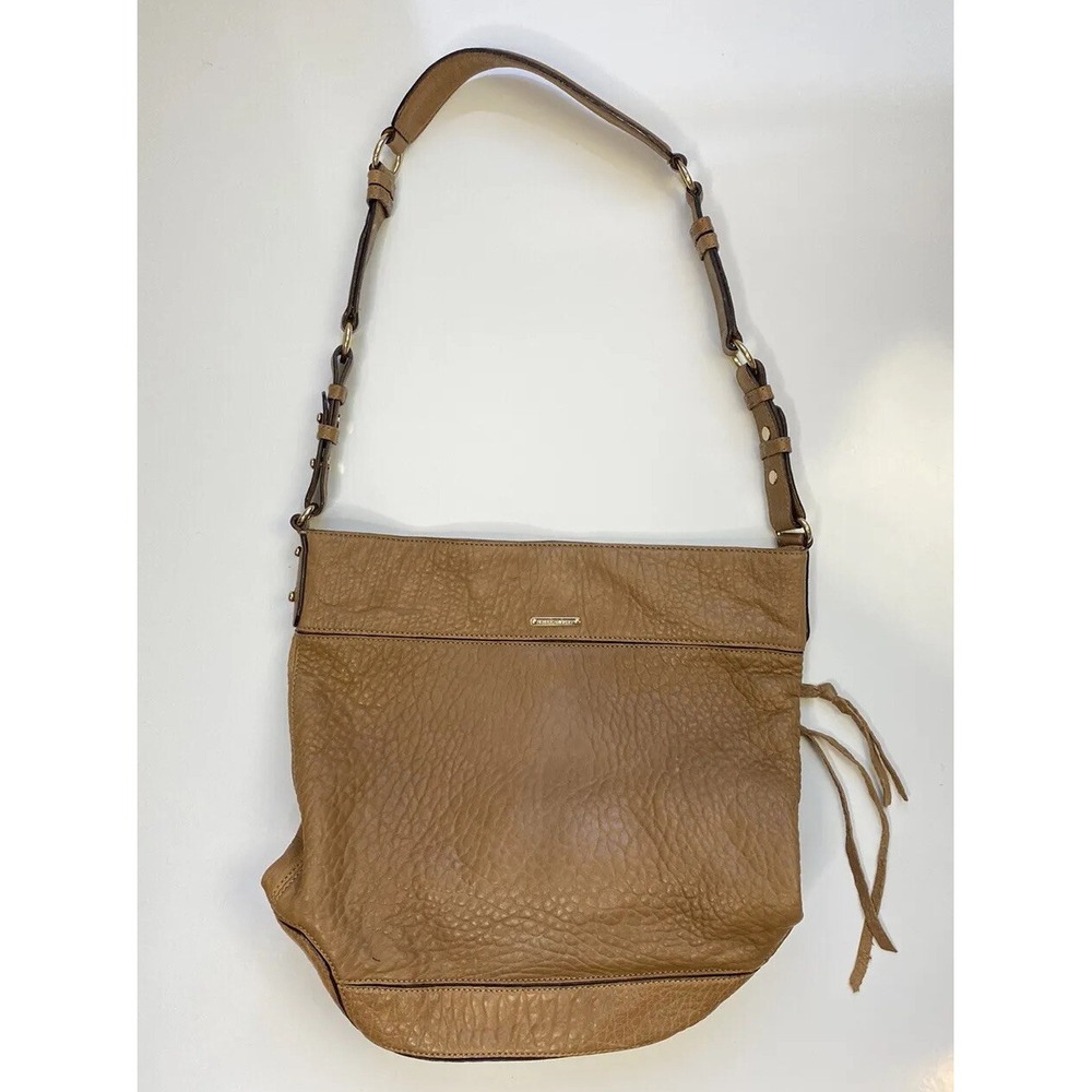 Rebecca Minkoff Bucket Tote Brown Pebbled Leather / Women's Large